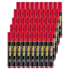 Lineplus Pentech 油性麥克筆 方頭, 50個, 紅色