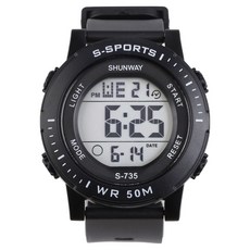 SHUNWAY 逍遙商會 高級多功能戶外運動手錶, 黑色, 1個