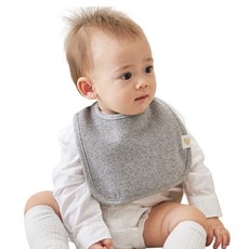 베이비앤아이 테리 빕 스퀘어 턱받이, 멜란그레이, 1개입, 1개