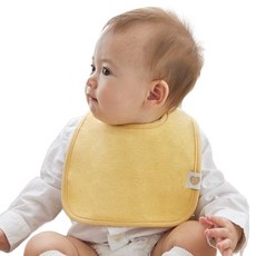 베이비앤아이 테리 빕 스퀘어 턱받이, 옐로우, 1개입, 1개