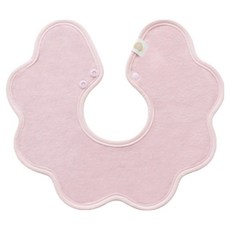 베이비앤아이 유아용 테리 플라워 턱받이 빕, 코랄핑크, 1개, 1개입