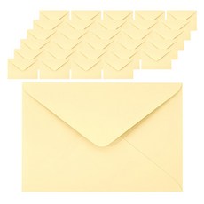 文具村莊彩色卡片明信片邀請函信封 16.5*11.5cm, 奶油色, 50個