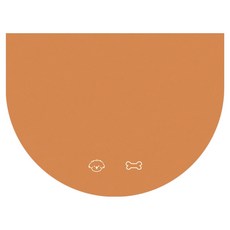 데이소이 심플 아이콘 반려동물 식기매트 M, 03 강아지 브라운 반원, 1개