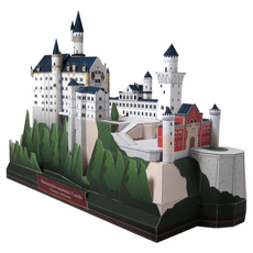 Noiwon 立體極簡建築模型 新天鵝堡, 1個