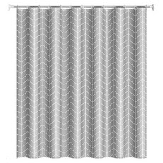 스프렉스 패브릭 방수 샤워커튼, 그레이, 1개