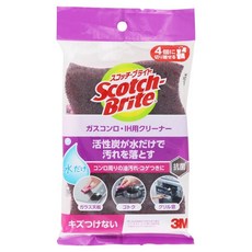 3M Scotch-Brite 百利 瓦斯爐與電磁爐專用菜瓜布, 1個, 4個裝
