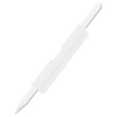 SPACE SHIELD Apple Pencil 相容 Doki 多用途防滑筆收納槽黏貼式矽膠筆套, 1個, 白色