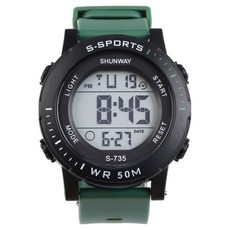SHUNWAY 逍遙商會 高級多功能戶外運動手錶, 綠色, 1個