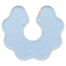 BABY&I 幼兒用毛圈花圍兜, 1個, 1入, 藍色