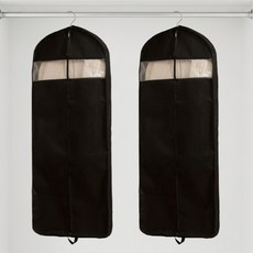 Mashatu 不織佈防塵衣物套 黑色, 2個, 1入