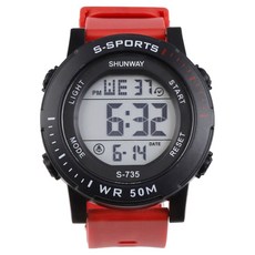 SHUNWAY 逍遙商會 高級多功能戶外運動手錶, 紅色, 1個