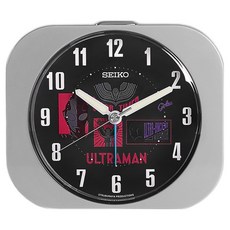 Seiko 精工 貪睡鬧鈴/靜音鬧鐘 ULTRAMAN 超人力霸王聯名款 QHE913N, 灰色 + 黑色