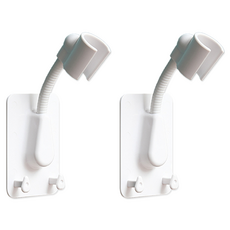 벨라픽 컬러풀 후크 설치가 쉬운 각도조절 샤워기 거치대 2p, 화이트