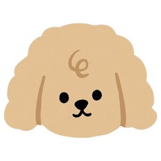 데이소이 사랑스러운 퍼피 반려동물 식기매트 S, 04 샴페인 푸들, 1개