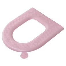 통큰창고 깔끔한 관리 베이직 심플모던 변기시트커버, 핑크, 1개