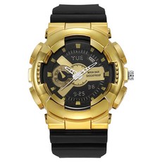 BAIEDE 防水性能佳的運動多功能手錶, 金色, 1個