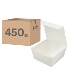 totempak 圖騰 三邊自扣餐盒 白色 JD-116, 1箱, 450個裝