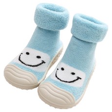 bebehome 居家生活 寬頭防滑透氣膠底學步鞋 高筒笑臉