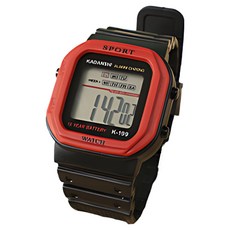 Soyo Sanghoe 方形數位運動手錶, 1個, 紅色