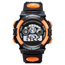 WEIDE 實用日常運動多功能手錶, 1個, 黑色 + 橘色