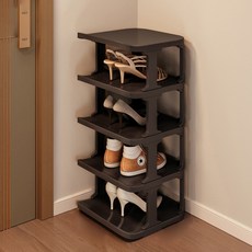 Librica 組裝鞋櫃 5層, 1個, 黑色