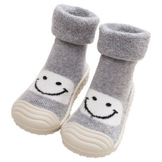 bebehome 居家生活 寬頭防滑透氣膠底學步鞋 高筒笑臉