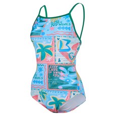 renoma 女款俏皮棕櫚樹U型美背連身泳衣 RN-LF2F504