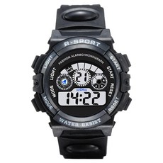 바이데 실용적인 데일리 스포츠 다기능 시계, 블랙, 1개