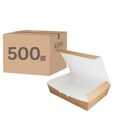 totempak 圖騰 三邊自扣大餐盒 內白色外牛皮色 JD-182K, 1箱, 500個裝