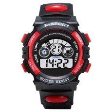 WEIDE 實用日常運動多功能手錶, 1個, 黑色 + 紅色