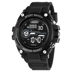 Soyo Sanghui電子防水夜光多功能運動手錶, 1個, 黑色