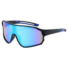 American Road 寬版戶外護目鏡 運動太陽眼鏡 HR2458, 黑藍色, 1個