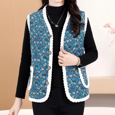 Raratina 女款 Fleta 防寒鄉村風碎花阿嬤背心