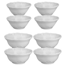 VBC CASAIncanto 蕾絲飯碗 + 湯碗4人份餐具組, 1套, 飯碗 + 湯碗, 白色