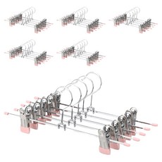 日常焦點 防滑多功能夾子衣架, 40個, 粉紅色