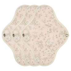 Weasley 防水棉布衛生棉 18.5 x 25cm 粉紅花朵, 中型翅膀, 3片, 1組