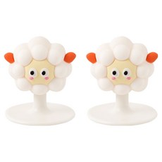 더자카 캐릭터 변기 뚜껑 손잡이 C타입 2p, 혼합색상