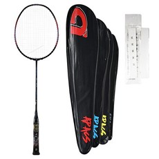 APACS Ziggler 羽球拍 黑色 + 穿線 + 球拍套 + 握把布組合 565 KR, 1套, 單一商品