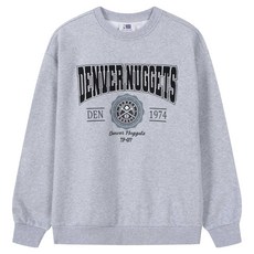 NBA 남녀공용 DEN 기모 아치 레터링 맨투맨 N254TS020P