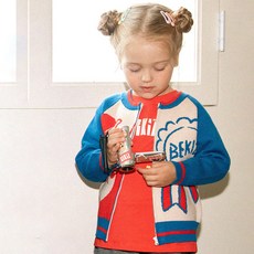 Bekiz Be Kids熊熊獎牌毛衣拉鍊外套