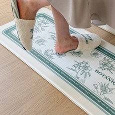 Rugum Botanic Garden PVC防水多用途廚房緩衝墊, 1個, 綠色