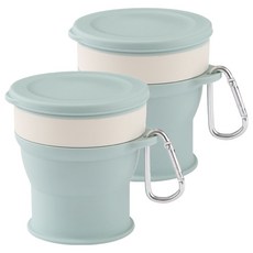 Mindea 食品級矽膠折疊杯 250ml, 綠色, 2個