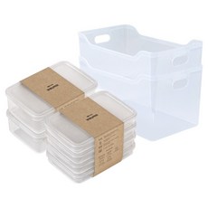 실리쿡 말랑 깊은용기 2호 반투명 2p + 말랑 납작용기 2호 반투명 4p + 하프 트레이 대 2p 기프트세트, 1세트