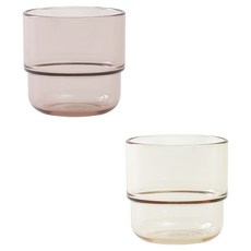 TACKAON 幼兒用Ecozen透明杯 2入組, 1套, 黃色 + 棕色