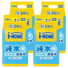 i+HOME 零添加純水濕紙巾掀蓋包, 1入, 20包