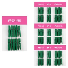 Uniart 1200 木夾 大, 10個, 綠色