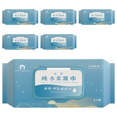 旅伴 純水濕巾, 85張, 4.5g, 6個