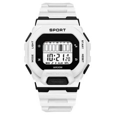 Baide 時尚運動多功能手錶, 1個, 白色