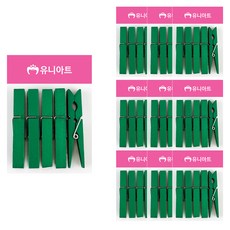 Uniart 1200 木製夾 特大, 10個, 綠色