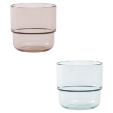 TACKAON 幼兒用Ecozen透明杯 200ml x 2入組, 1套, 棕色, 薄荷綠